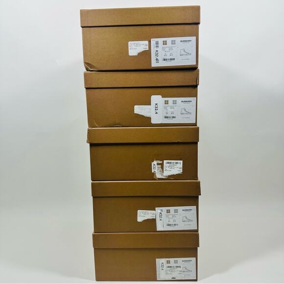 Burberry Jack 43/ US 10 High Top Sneaker in Tiger Print Orange Black NIB $720 - Picture 9 of 10